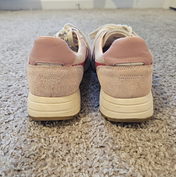 Gola Classics Women's Chicago Sneakers Wheat/Pearl Pink/Deep Red Size 10 - Picture 5 of 14